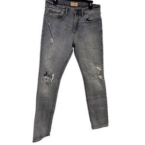 Gap Blue Distressed Skinny Cone Denim Jeans Size 31X32